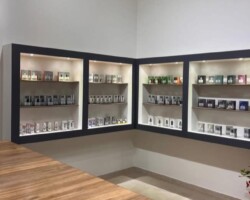 Custom Built-in Display Units with Integrated LED Lighting and Clean Finishes venetian 1